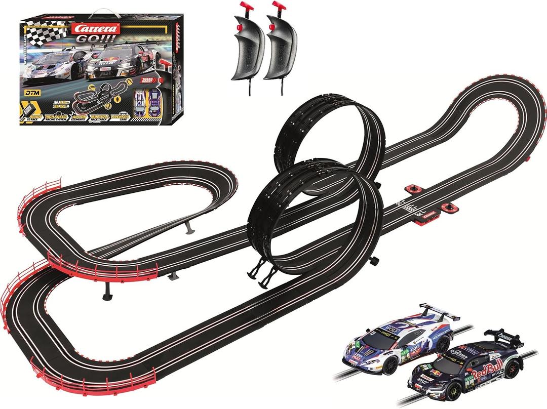 Carrera GO DTM Speed Giants Slot Car Race Track Set – Loop Racing, 7.22 ft x 3.22 ft