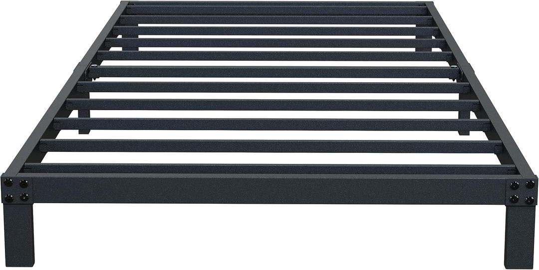 Upcanso 7 Inch Twin Bed Frames No Box Spring Need, Low Profile Metal Platform Twin Size Bed Frame, Heavy Duty Support Bedframes Twin, Easy Assembly