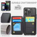 Vinich for iPhone 15 Pro Max Wallet Case with Card Holder, RFID Blocking Credit Slots Kickstand Shockproof Phone Cover Fit for iPhone 15 Pro Max 6.7" Black