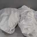 Amazon Basics Soft, Comfortable Queen Size Bed Sheets, Deluxe Microfiber, 4-Piece, Bright White Striped