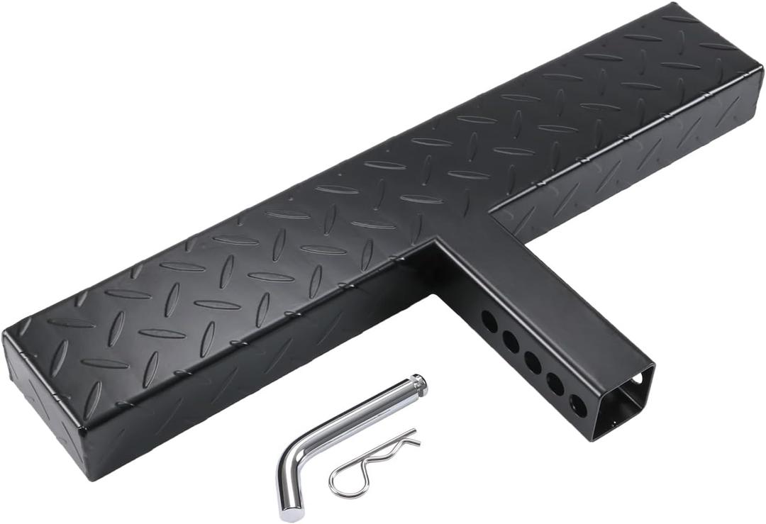 Hitch Step Anti Slip and Rust Towing Bumper Guard for Most Car SUV Truck Pickup with Pin Fit 2 Receiver, 23.5 Length