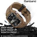 amBand Compatible with Apple Watch Series 9/8/7/6/5/4 & SE 3/2/1 41mm/40mm Band Case for Men, M1 Sport Rugged Case with Strap Military Protective Cover Bumper for iWatch 41/40 mm - Desert Tan