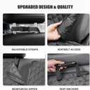 Dog Car Seat Cover for Back Seat, Waterproof Back Seat Cover with Zippered Armrest Access, Non Slip Rear Bench Cover for Cars SUVs - 52W