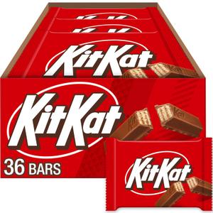 KIT KAT Milk Chocolate Wafer Candy Bars, Halloween Candy, 1.5 oz (36 Count), Best By: 10 2026