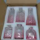 12Pcs Glass Bud Vase Set, Small Flower Vase for Centerpieces, Pink Bud Vases in Bulk, Mini Vintage Vase for Rustic Wedding Decorations