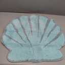 Seashell Bathroom Rugs and Mat Cute Beach Bath Mat for Cartoon Sea Bathroom Decor Aqua Blue Bath Rugs Plush Non-Slip Foot Mat Absorbent Bathtub Rug Washable (1'11" (Round))