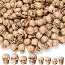 Civaner 40 Pcs Halloween Mini Skulls Miniature Resin Skeleton Heads Figurine Bulk Creepy Mini Skull Statues Decorations for Halloween Miniature Dollhouse Garden Vase Table Decor Party Favor