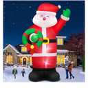 Danxilu 12 FT Giant Christmas Inflatable Santa Claus Outdoor Decorations Built-in LED Lights, Large Inflatable Santa Blow up Yard Decorations IP44 Waterproof Xmas Decor for Outside Lawn Holiday Party