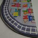 HiiARug Kids Carpet Playmat Rug ABC Alphabet, Numbers, Train and Road Themed Play Rug Educational Classroom Rug Play Mat for Kids Bedroom Playroom Decor,Grey, 3'3" x 5'