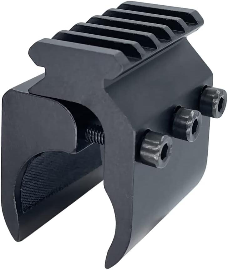 Barrel Clamp Mount Weaver Picatinny Rail Base Adapter for Flashlight Laser Sight and Magazine Tubes