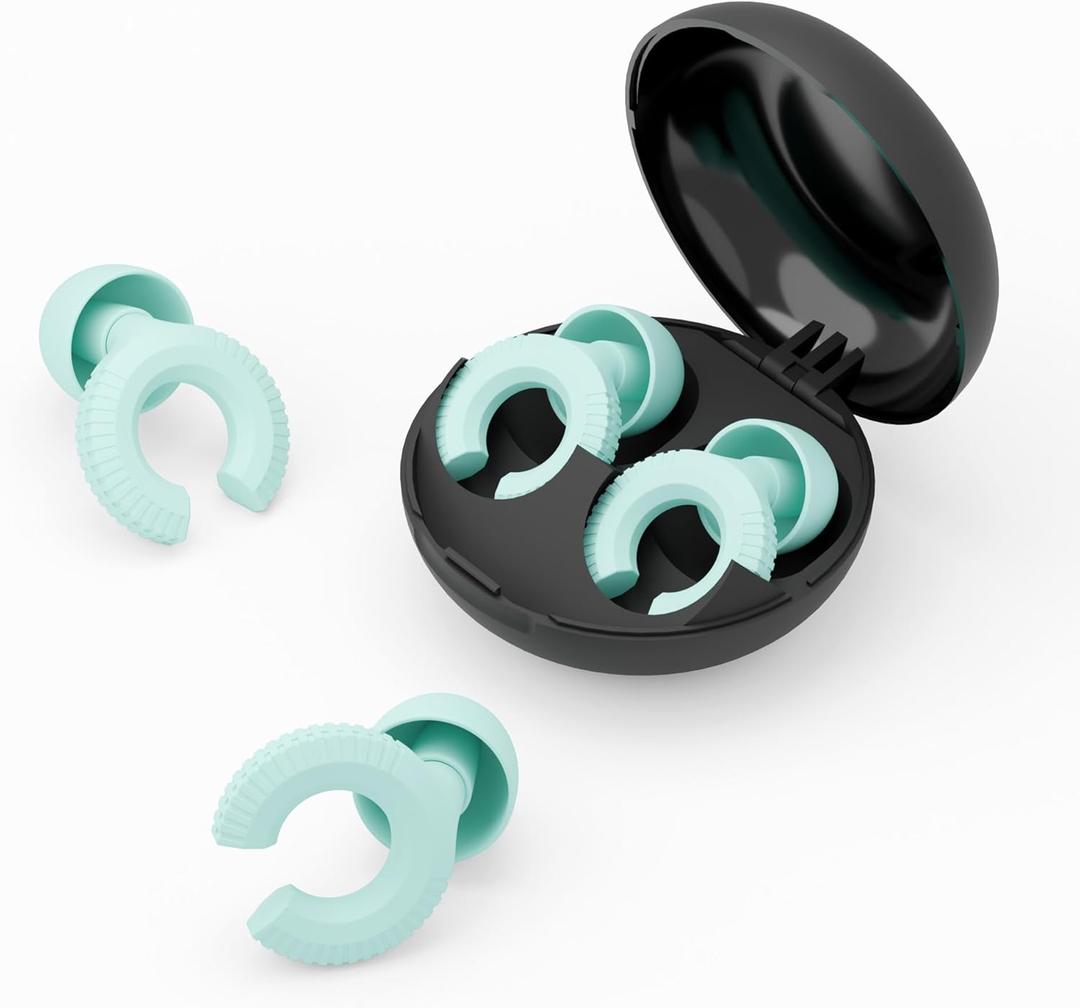 Ear Plugs for Sleeping Noise Cancelling, 32dB Ear Plugs for Noise Reduction with 8 Ear Tips,Comfort Silicone Earplugs for Sleep, Concert, Work, Snoring Silicone Hearing (Blue)