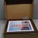 iRahmen 10x14 Picture Frame Set of 4 with Tempered Glass, Rustic Frame Display 8x12 Pictures with Mat or 10 x 14 Without Mat, Wooden Photo Frames for Wall Mounting (Dark Brown)