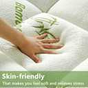 PATSBA Premium Viscose Made from Bamboo Queen Size Mattress Topper for Back Pain,1200 GSM Quilted Fitted Extra Thick Mattress Pad,Pillow Top Mattress Cover with Deep Pocket Up to 21 Inches60*80inch