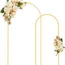 Golden Wedding Arch Stand Set 7.2FT & 6FT Metal Arch Backdrop Stand Arched Backdrop Frame for Birthday Party Baby Shower Graduation Ceremony Decoration (7.2FT 6FT)