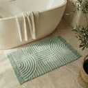 KIBAGA Beautiful Boho Rug with Tassels for Your Bathroom - Soft 2 x 3 ft. Cotton Rug Fits Perfectly Into Your Bath - Washable, Non-Slip Mat Ideal to Enhance Any Modern Home Decor, 24 x 36 inch