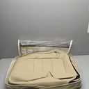 FREESOO Beige Car Seat Cover Full Set - Faux Nappa Leather Seat Covers for Cars, Ultra Breathable Waterproof Front Seats Cushion Protectors with Lumbar Support, Universal Fit for Sedans SUVs Pickups