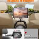Car Headrest Tablet Holder [Dual-Clamp Stability][360 Adjustable] Back Seat iPad Mount for Kids Road Trip, Compatible with 4.516.5" iPad Pro/Air/Mini, Galaxy Tab, Kindle Fire, Switch