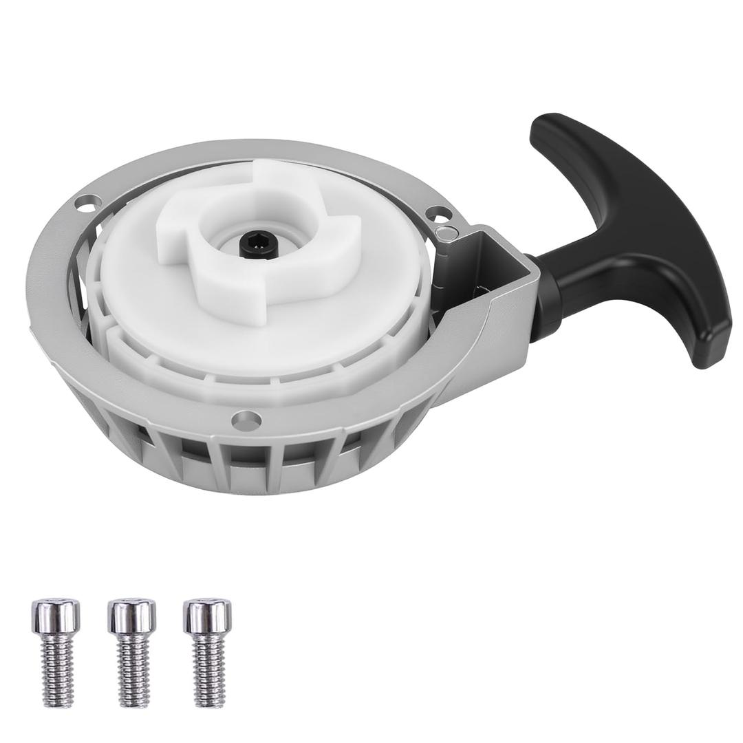 PRO BAT Aluminum Alloy Easy Recoil Pull Start Starter for 47cc 49cc Mini Moto Chopper ATV Quad Dirt Pocket Bike Scooter 2 Stroke Silver