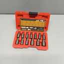 13-Piece Screw Extractor Set, Multi-Spline Easy-Out Bolt Extractor Kit, Chrome Molybdenum Steel Tool for Stripped, Rusted & Broken Bolts, Screws & Nuts Removal