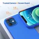 Miracase Compatible with iPhone 12 Case and iPhone 12 Pro Case, Liquid Silicone Gel Rubber Full Body Protection Shockproof Drop Protection Phone Case for iPhone 12/12 Pro 6.1 inch, Mediterranean Blue