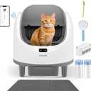 Automatic Litter Box, [Safe Anti-Pinch] CAUSII Large Capacity Self-Cleaning Cat Litter Box for Multiple Cats, App Control, Quiet & Odor-Free,for 3.5-24.2LB, with 30PCS Garbage Bags,Litter Mat