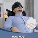 MZOO Luxury Sleep Eye Mask for Side Sleeper Men Women, Zero Eye Pressure 3D Sleeping Mask, Light Blocking Patented Design Night Blindfold, Soft Eye Shade Cover for Travel, Black