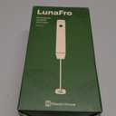 Maestri House Rechargeable Milk Frother with Stand, LunaFro Handheld Electric Foam Maker Waterproof Detachable Stainless Steel Whisk Drink Mixer Foamer for Lattes, Cappuccino (Black)