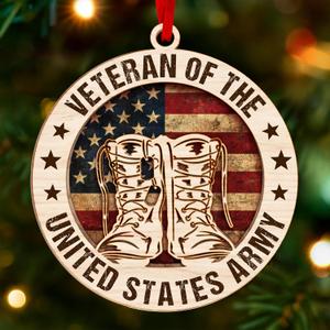 Army Veteran Gifts - Patriotic Christmas Ornaments for Veterans, Unique Army Christmas Tree Decor, Soldier Ornament 2025 Highlighting Military Pride, Perfect Ornaments for Army-Military Families