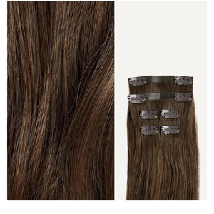 Luxy 100% Remy Human Hair Extensions for Thin Hair Thinning Hair Fill-Ins – 6 Seamless Wefts Multi-Dimensional Color Blend - Natural-Looking Volume & Coverage 50 grams 12" Neutral Brown Thinning