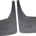 GM Accessories 22894865 Rear Flat Splash Guards in Black with Bowtie Logo