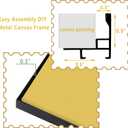 24x30 Canvas Frame for 0.6-0.9" Deep Canvas Painting, DIY Metal Floater Frame, Floating Frames for Art Prints Artwork (24"x30", Black)