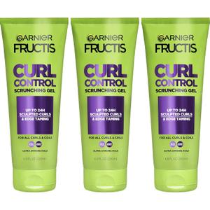 Garnier Fructis Style Curl Scrunch Controlling Gel for Shape & Shine, 6.8 Fl Oz, 3 Count