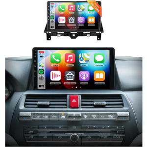 6G+128G 8 Core Car Radio Stereo for 2008-2013 Honda Accord 8th with 10.1'' 1280 * 720P IPS Touchscreen/DSP/46EQ/Wireless CarPlay/Android Auto/Bluetooth 5.0/GPS/WiFi/AHD Backup Camera