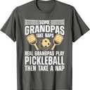 Funny Pickleball Design for Men Grandpa Pickleball Player T-Shirt Small
