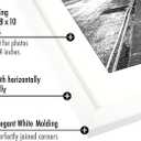 Americanflat 11x14 Picture Frame with Shatter-Resistant Glass - Use as 8x10 Frame with Mat or Display 11x14 Photo Without Mat - Signature Collection - Picture Frames for Wall Display - White
