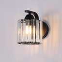 12V RV Wall Light Fixture with Metal Cage and Crystal Shade (Bulb Included), 12V RV Interior Light Fixture with On&Off Switch, 3000K Decorative Interior Light for Motorhome, Trailer