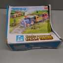 Train Set for Toddlers w/Steam, Music & Lights - First Choo Choo Train for Toddlers, Electric Train Set for Kids, Magnetic Train Toys, Christmas Birthday Gifts for Boys Girls