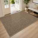 BEQHAUSE Dirt Trapper Door Mat 48" x 72", Non-Slip Washable Doormats, Beige | Entrance Mat Dirt Resistant and Absorbent Welcome Mat, Low Profile Floor Mats for Front Back Door and Entryway