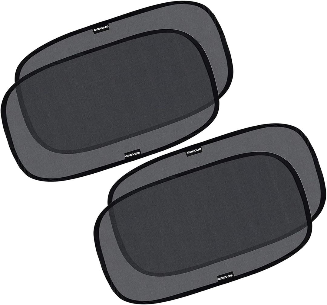 Enovoe Car Window Shade for Baby - (2 Pack) UV Protection Breathable Mesh Baby Window Covers - Sun Shade Blocker, Cling Windows Cover - Glare Shield and UV Rays Protection for Your Child - XL 25"x16"