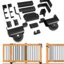 SDSNTE Sliding Gate KitHeavy Duty Sliding Gate Hardware for Smooth, Secure Gate Operation & Easy Installation, Black