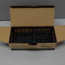 SWTYMIKI Sponge Holder for Kitchen Sink - Sink Caddy with Brush Holder Self-draining Sponge Caddy Organizer with Divider Stainless Steel Kitchen Accessories Storage for Countertop, Black