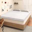 4 Inch Twin XL Mattress Topper, 40D High-Density Memory Foam Mattress Topper Twin Extra Long for Dorm Beds, 320GSM Bamboo Viscose Cover Non-Slip Washable College Bed Topper, Grey