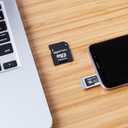 Amazon Basics microSDXC Memory Card with Full Size Adapter, A2, U3, Read Speed up to 100 MB/s, 256GB, Black