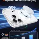 FNTCASE for iPhone 17 Pro-Max Case: Clear Magnetic Phone Cases with Screen Protector Compatible with Magsafe Slim Anti Yellowing Rugged Shockproof Protective Transparent Cell Cover (A-Clear)