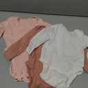 Amazon Essentials x Sofia Grainge Unisex Babies' Cotton Long Sleeve Crew Neck Bodysuit, Pack of 3 (Newborn, Ivory/Pink/Terracotta)