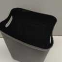 UUJOLY Plastic Small Trash Can Wastebasket, Garbage Container Basket for Bathrooms, Laundry Room, Kitchens, Offices, Kids Rooms, Dorms, 3.5 Gallon, Black