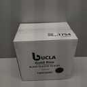 BUCLA 100 Pieces Black and Gold Plastic Dinner Plates - 10.25 inch Black Disposable Plates with Gold Rim - Ideal for Party, Graduation & New Year