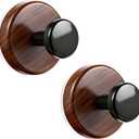 3 x 2-Pack Wreath Hanger for Front Door, Walnut Heavy Duty Suction Cup Reef Hook for Glass Window, Christmas/Thanksgiving/Halloween/July 4th/Easter/Valentine