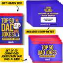 2 x Premium Top 50 Dad Jokes Scratch Off Cards Funny Husband Papa Grandpa Gift Idea - Father's Daddy Birthday Gift - Old and New Dad Gifts