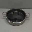 Sauté Pan, Hybrid Non Stick 5 Quart Everyday Braiser pan,Chicken Fryer, PFOA Free Cookware,12 inch Deep Frying Pans with Lid,Dishwasher and Oven Safe,Works on Induction,Ceramic and Gas Cooktops